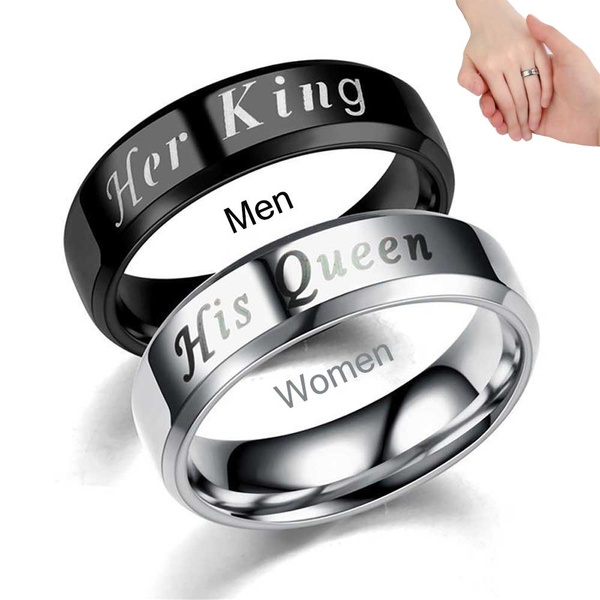 University Trendz Stylish Silver Copper Crown King Queen Adjustable Couple  Ring for Women Girls Men Boys Girlfriend Lovers : Amazon.in: Fashion